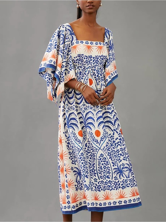 FARM Rio Dresses & Skirts - Farm Rio Squareneck Midi Dress
